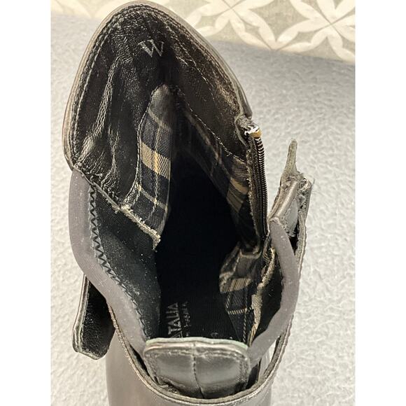 Aquatalia Ruby Dry Weatherproof Black Italian Leather Platform Boot Women 9.5 - Picture 10 of 11